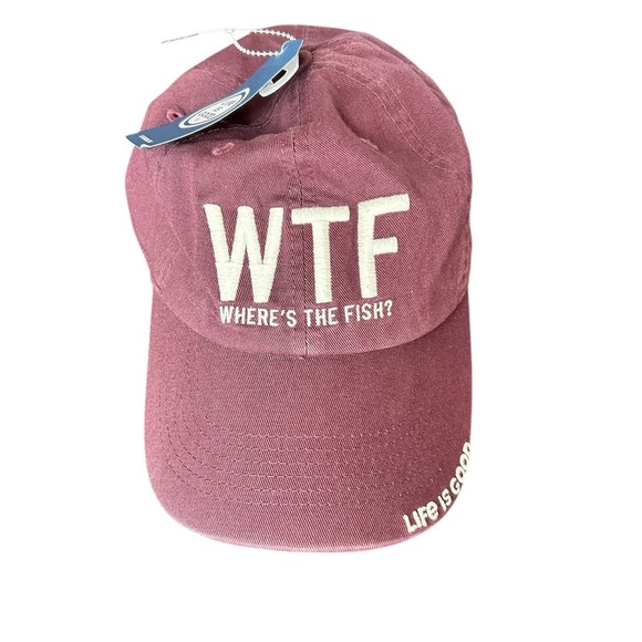 Life is Good WTF Where’s The Fish Adult Adjustable Chill Cap Hat - Picture 3 of 11